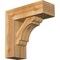 Ekena Millwork Olympic Block Rough Sawn Bracket w/ Offset Brace, Western Red Cedar, 6"W x 16"D x 16"H BKT0604X16X16OLY05RWR - alternate 1